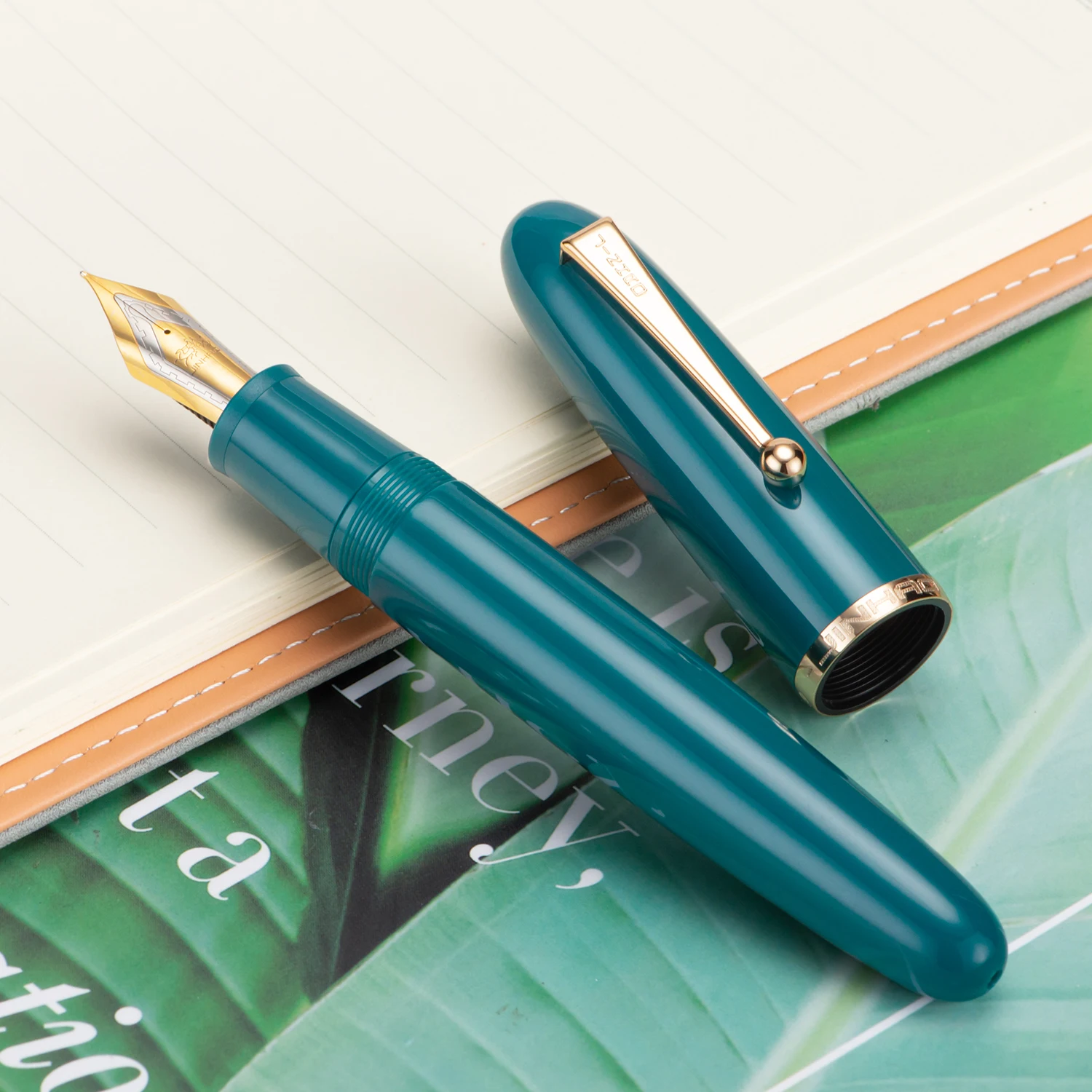 Limiting Color! Jinhao 9019 Dadao Fountain Pen EF/F/M Nib, Lake Blue Resin Office Writing Pen with Large Converter