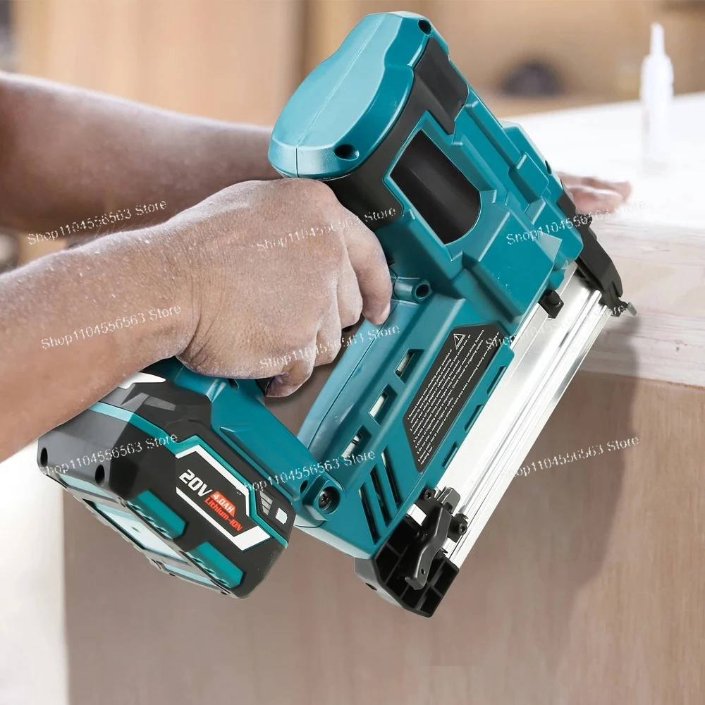 20V Cordless Safety Nailer - 2-In-1 Framing Nail Gun & Stapler, Battery-Powered Brad Nailer for Woodworking/DIY