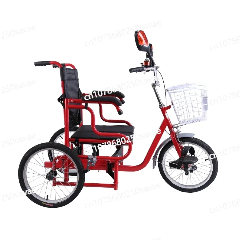 

Manual Pedal Tricycle, Wheelchair Tricycle for The Elderly and Adults, Rehabilitation and Tricycle.