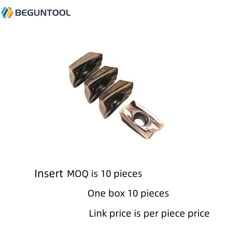 BEGUNTOOL R390 11T308 1025 1040 Carbide Insert R390-11T308M-PM R390-170408M-PM R390-180608M-PM CNC Lathe Indexable Milling