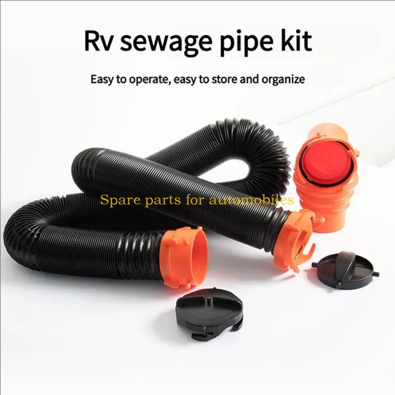 

H58F RVs Sewer Pipe Set Ergonomic Connection Mechanism Abrasion Resistant Sewer Hose For Extended Outdoor Trips