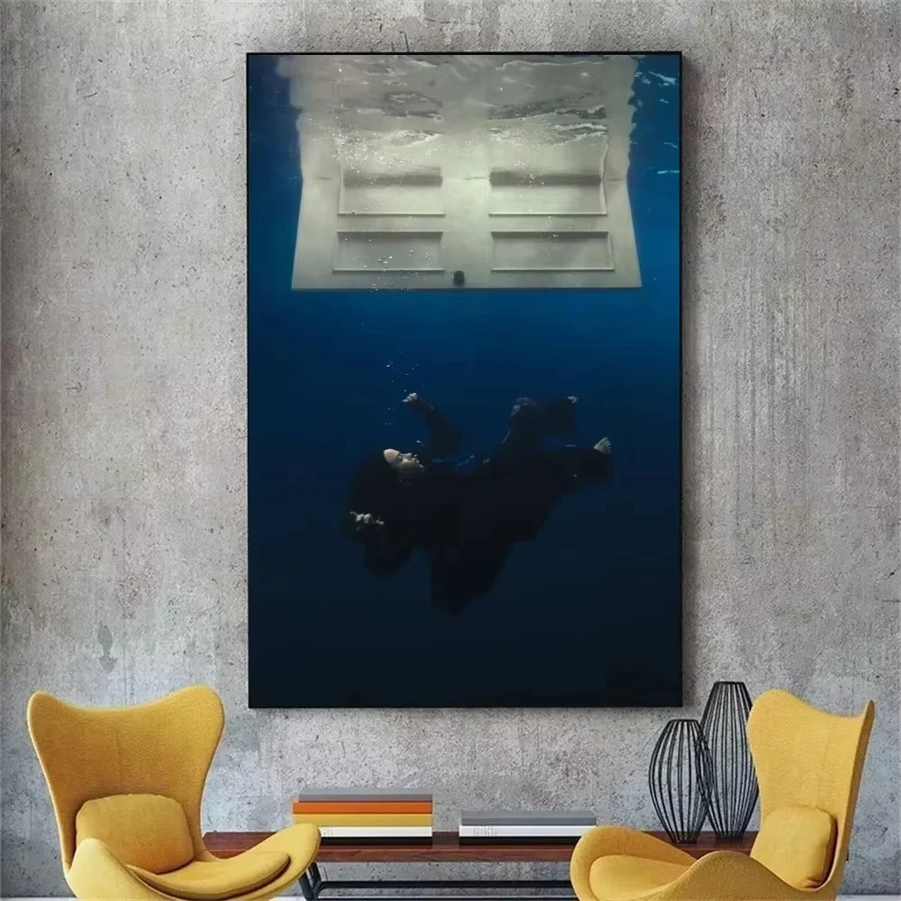 Affiche B-BillieS، مرحاض peinture sur، جدارية فنية، صورة، صالون، أريكة chambre à، ديكور à la maison