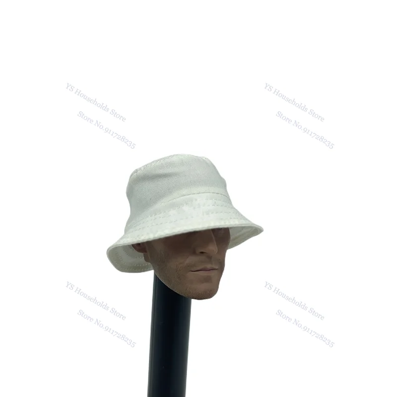 1/6 Scale Man Soldier Fisherman Hat Solid Color Wide Side Sunscreen Figurine Accessory For 12