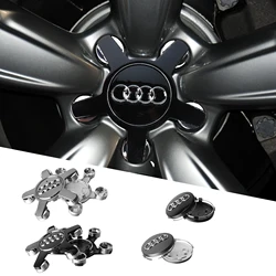 4Pcs Car Wheel Center Cover Stickers Hub Caps For Audi Sline A3 A1 A4 A6 B8 B7 C7 A7 A8 B9 B6 C6 Q2 Q3 Q5 Q7 Q8 TT S3 Accessorie