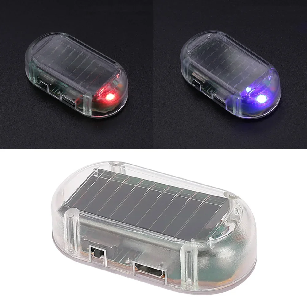 

Автомобильный поддельный светильник безопасности на солнечной энергии, универсальный предупредительный светодиодный светильник, сигнальная лампа, противоугонная сигнальная стробоскопическая сигнальная система безопасности