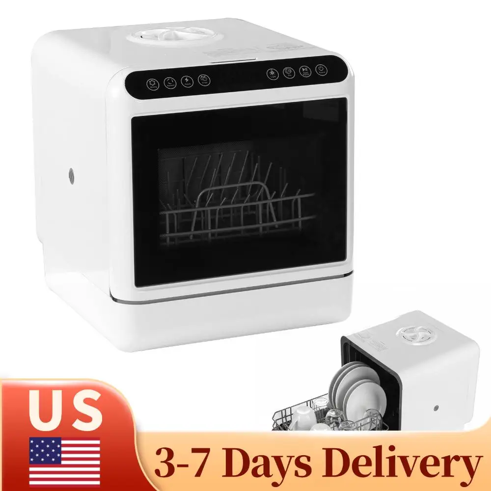 

Мини-посудомоечная машина с встроенным резервуаром для воды 6 л, портативная, без подключения к водопроводу, с функцией высокотемпературной стерилизации и сушки воздухом, для квартир