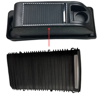 Center Console Armrest Storage Box Cover Plate with Cup Holder Pull Curtain for Citroën Berlingo / Peugeot Partner 2008–2018