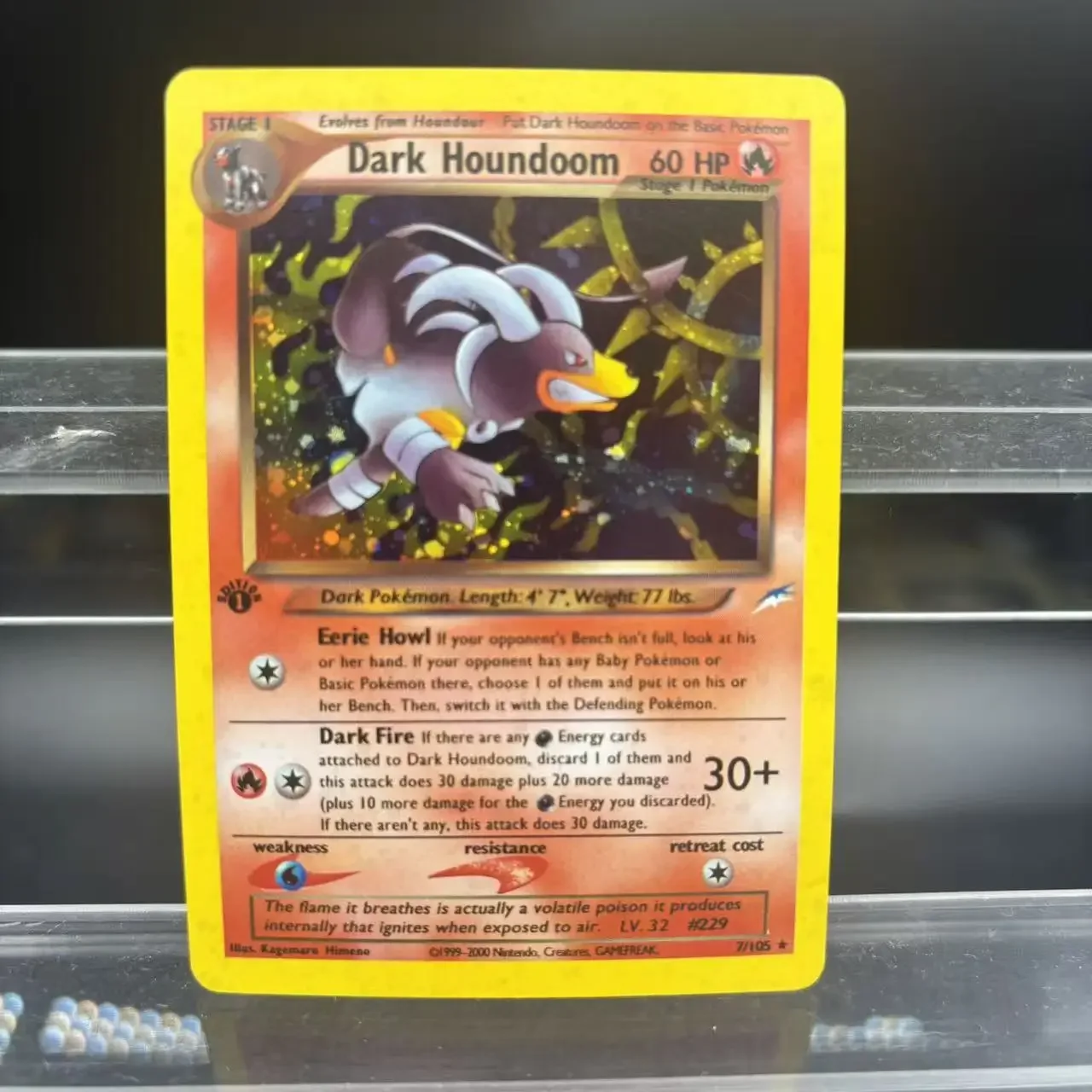 TCG DIY-collectiekaarten Dark Ampharos Light Azumarill Dark Houndoom NL Self Made Single Card Classic Game Anime Card Gift Toy