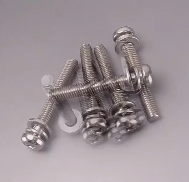 1~30Pcs 304 Stainless Steel Phillips Round Head Screw M2 M2.5 M3 M4 M5 M6M8 Three Combination Machine Sems Screw Furniture Parts