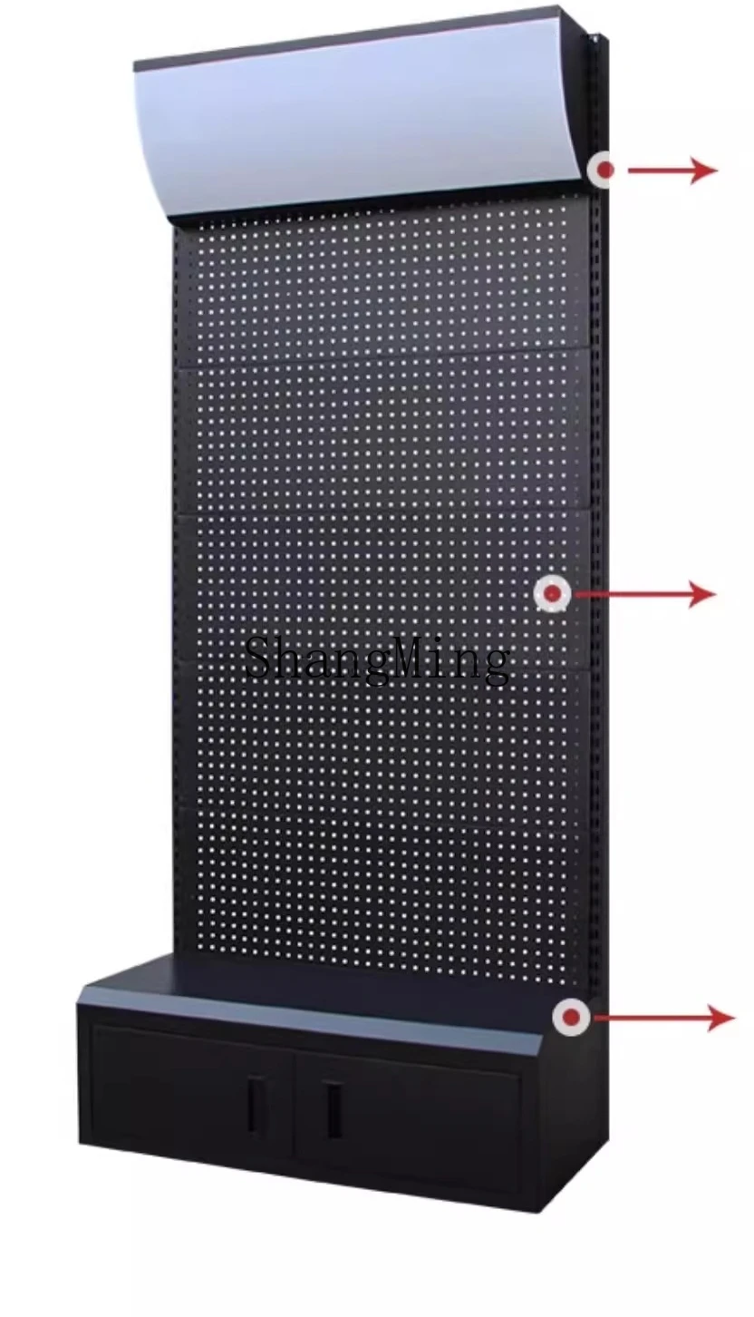 SM Shelf Thickened Tool Storage Cabinet Supermarket Shelf Hook Accessories Button Display Shelf