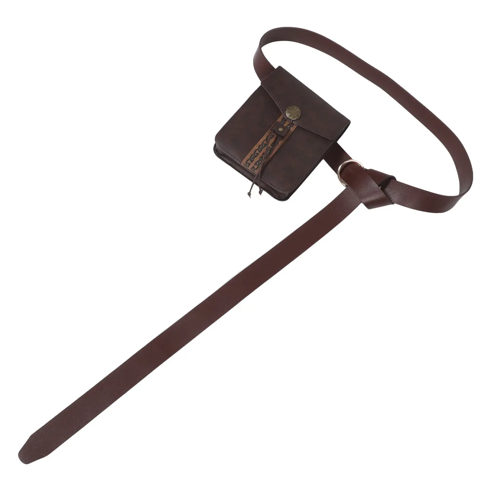 1Set Vintage Medieval Waist Bag Renaissance Belt Pouch PU Multifunctional Steampunk Accessory Hiking Outdoor Use