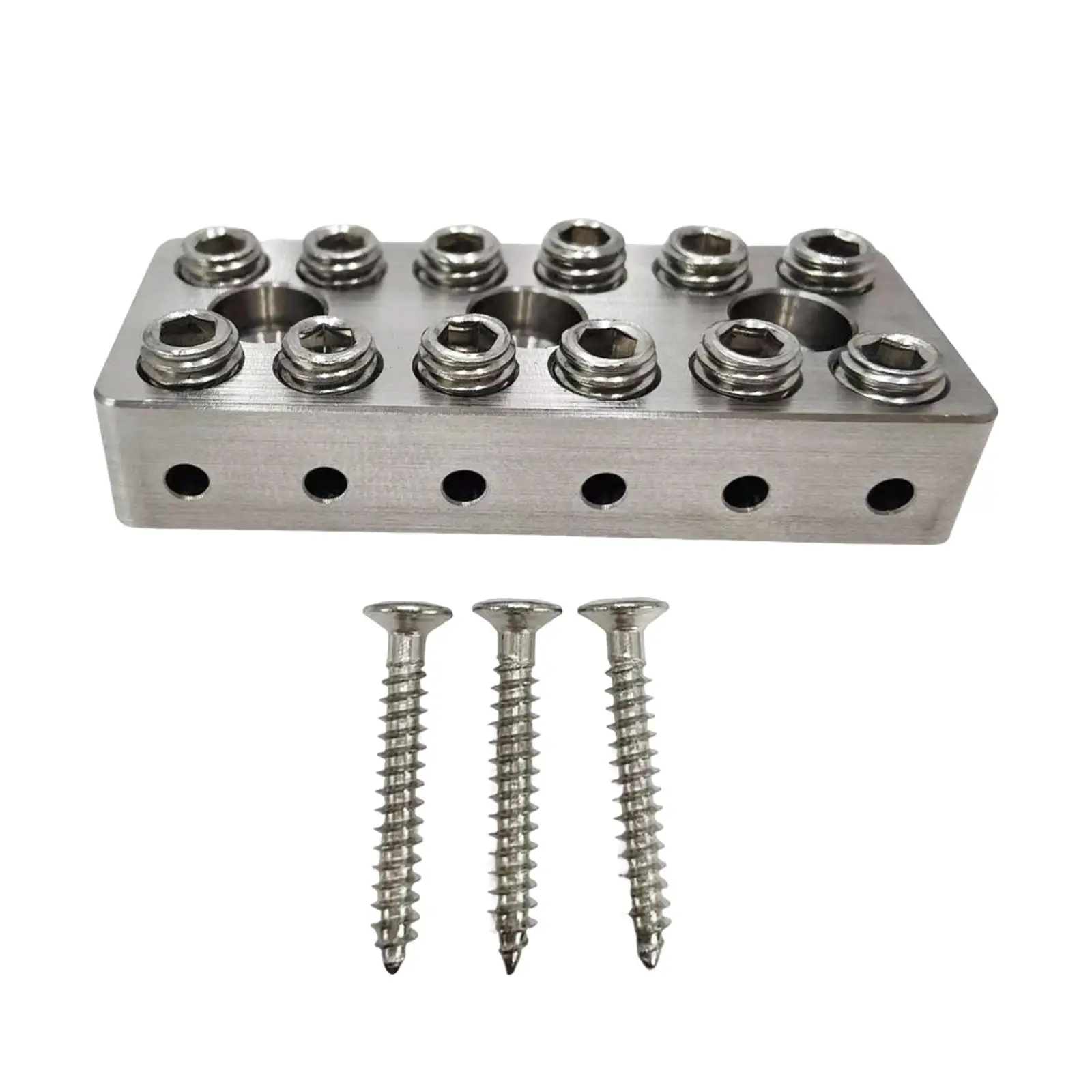 جسم الوسادة العلوي لجسر الجيتار، يستبدل، سهل التركيب، أداء عالي، لوحة سلسلة الجيتار من الفولاذ المقاوم للصدأ #1