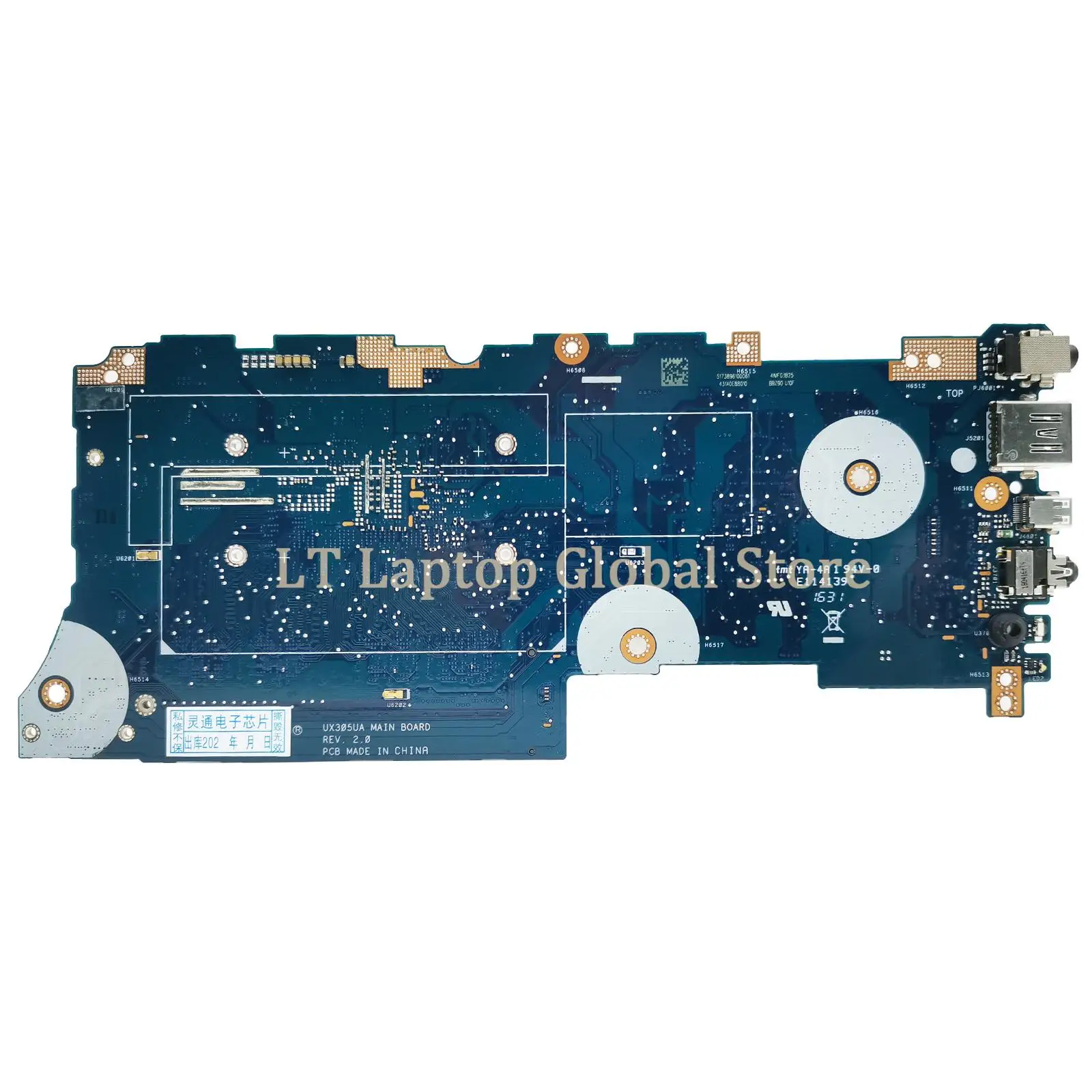 Mainboard untuk ASUS Zenbook UX305UA UX305U UX305 U305UA Laptop Motherboard I3 I5 I7 6th Gen 8GB-RAM DDR4