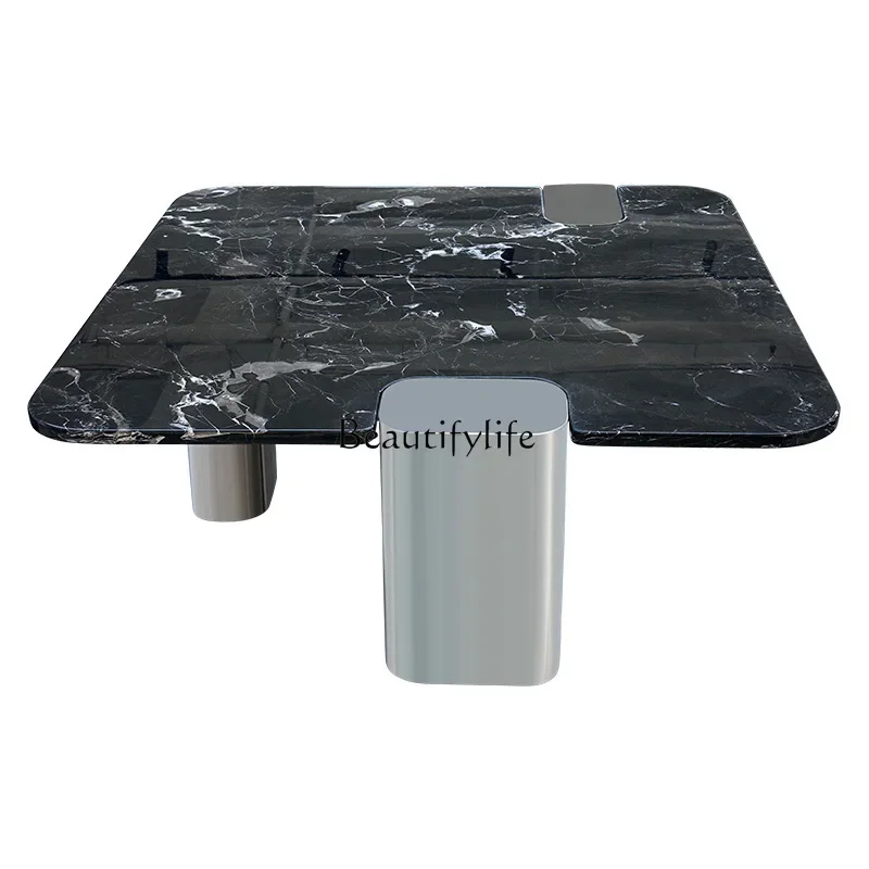 XX39Light luxury coffee table Italian minimalist living room household natural marble coffee table