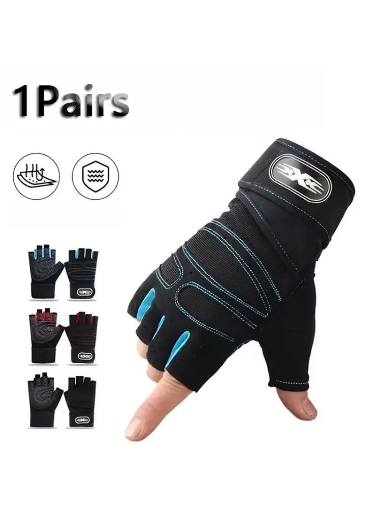 AliExpress NONE 1. Gloves Mountain Road Cycling Gloves Breathable Riding Half Finger Gloves Fitness Heavy Training Sports Protective Equipment