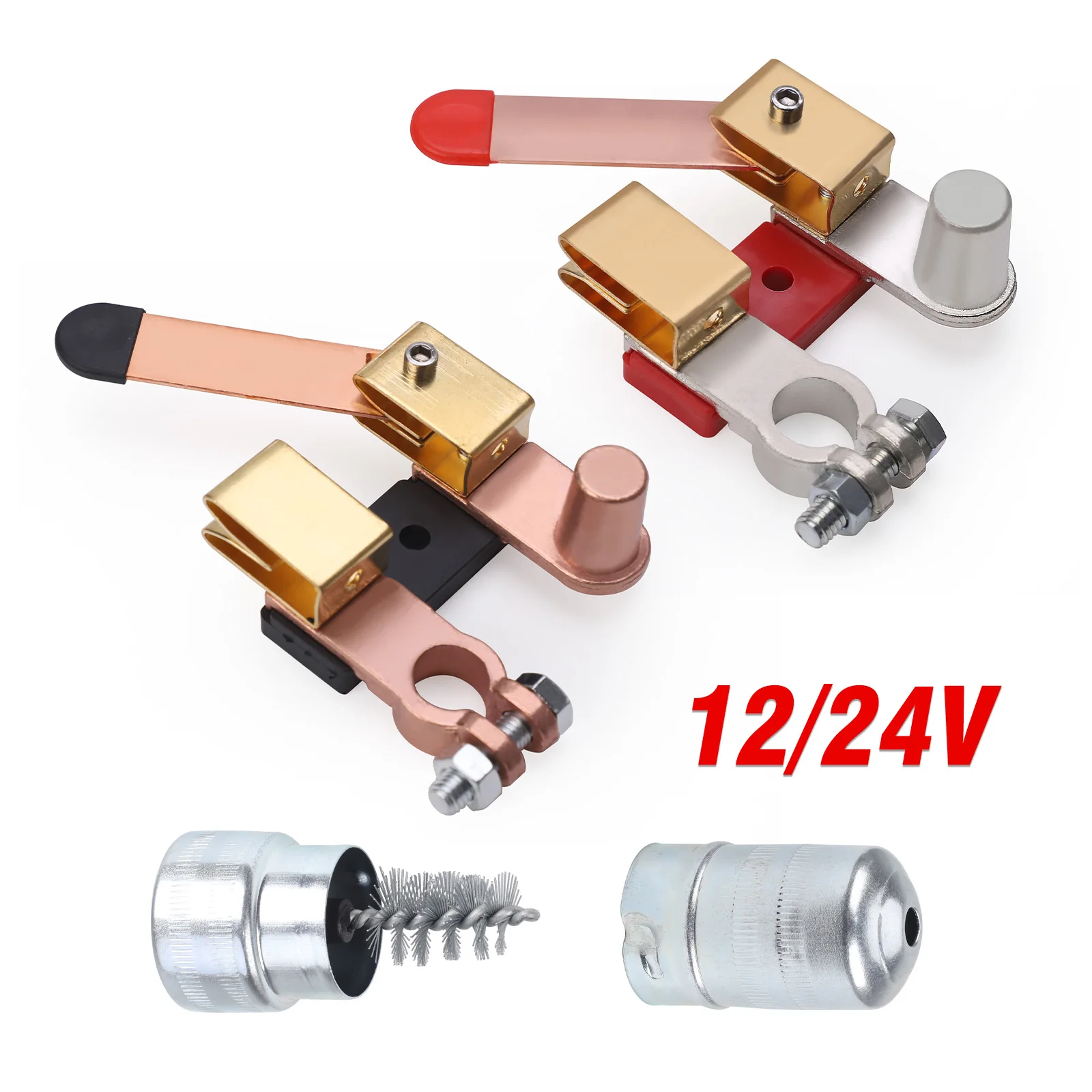 Knife Blade 250A/120A 750A Brass Tin-Plated Horizontal For Car Truck Marine RV 12/24V Positive Battery Disconnect Master Switch