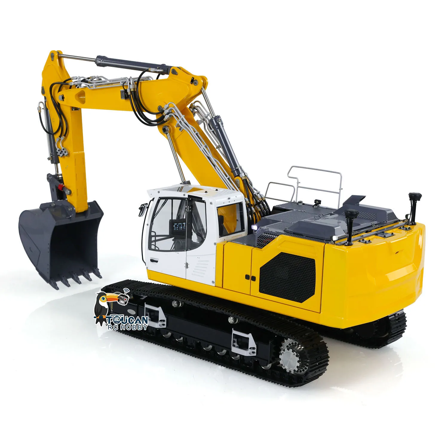 Upgraded LESU LR945 RTR RC 1/14 Scale Hydraulic Excavator 3 Arms Digger Metal Remote Control Construction Vehicles Model RC Toys