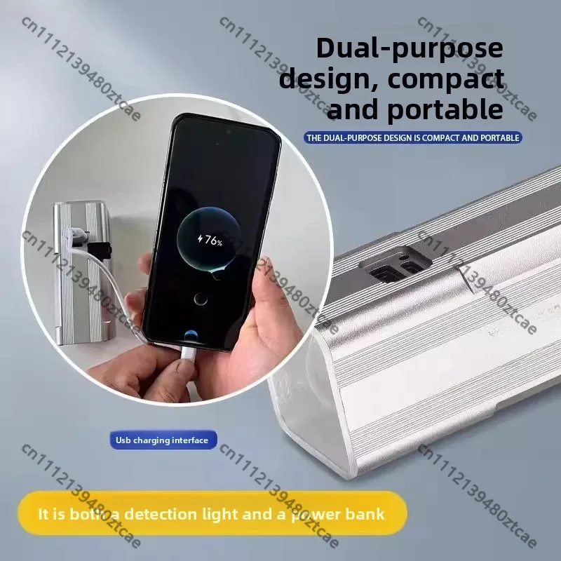 LED Wall Grinding Acceptance Light, USB Portable Leveling Lamp Long Battery Construction Fill Light