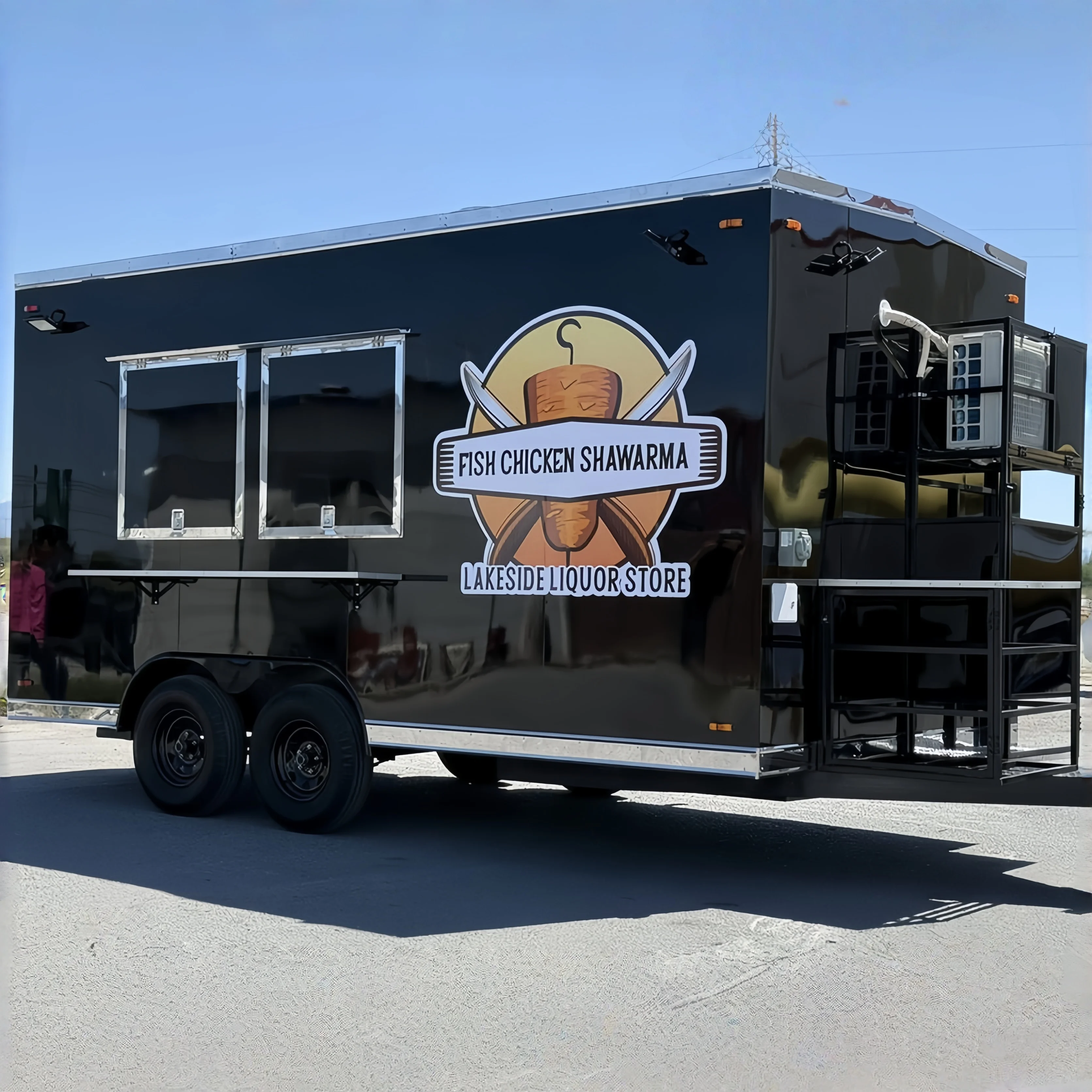 

Food Vending Trailer Concession Mobile Kitchen Food Truck Trailer for Sale Fully Equipped Kitchen Juice Bar