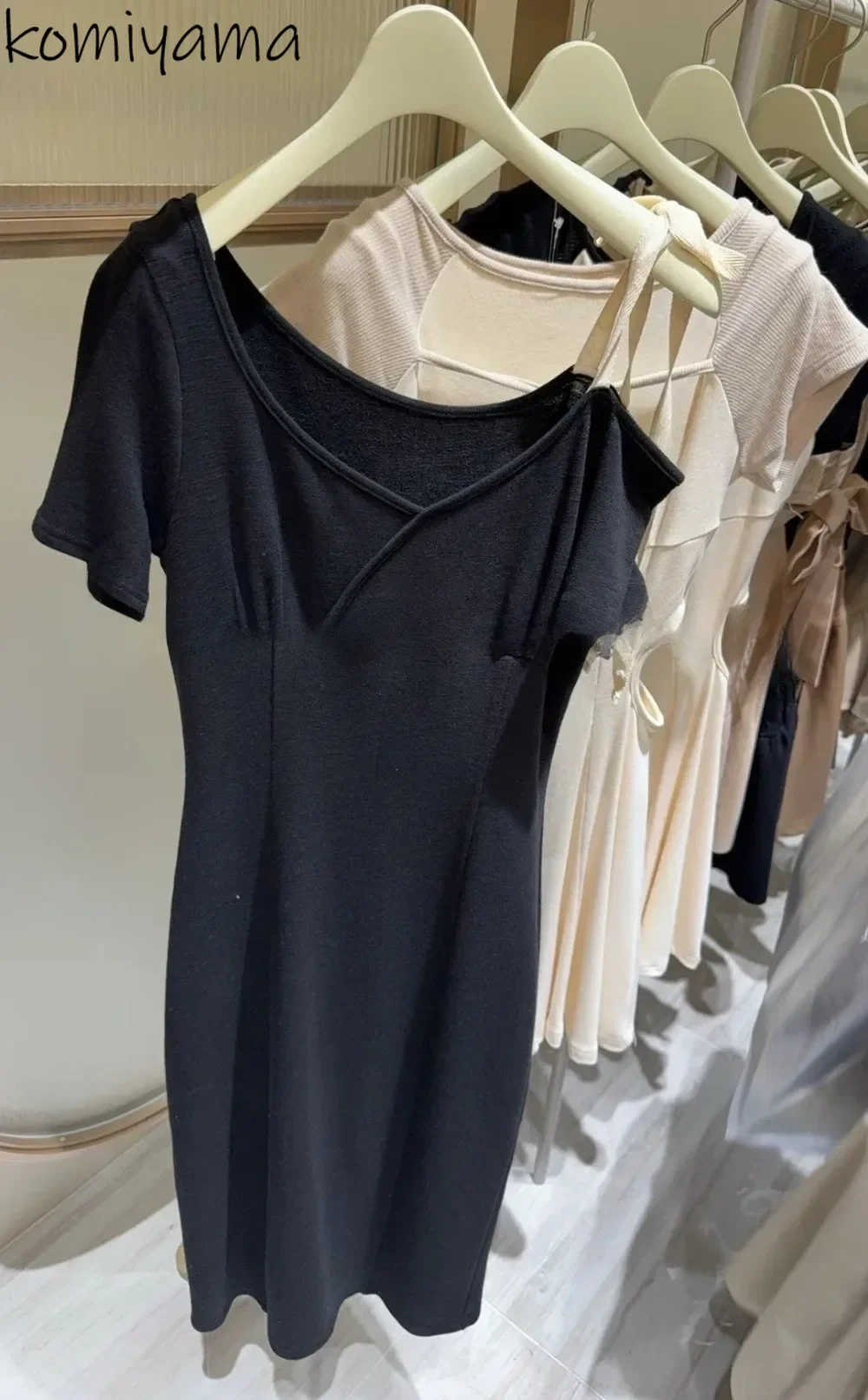 

Bow Lace-up 2025 Vestidos Off Shoulder Short Sleeve Dress Summer Dresses Japan High Waist Bodyocn Ropa De Mujer Tunic Vestido