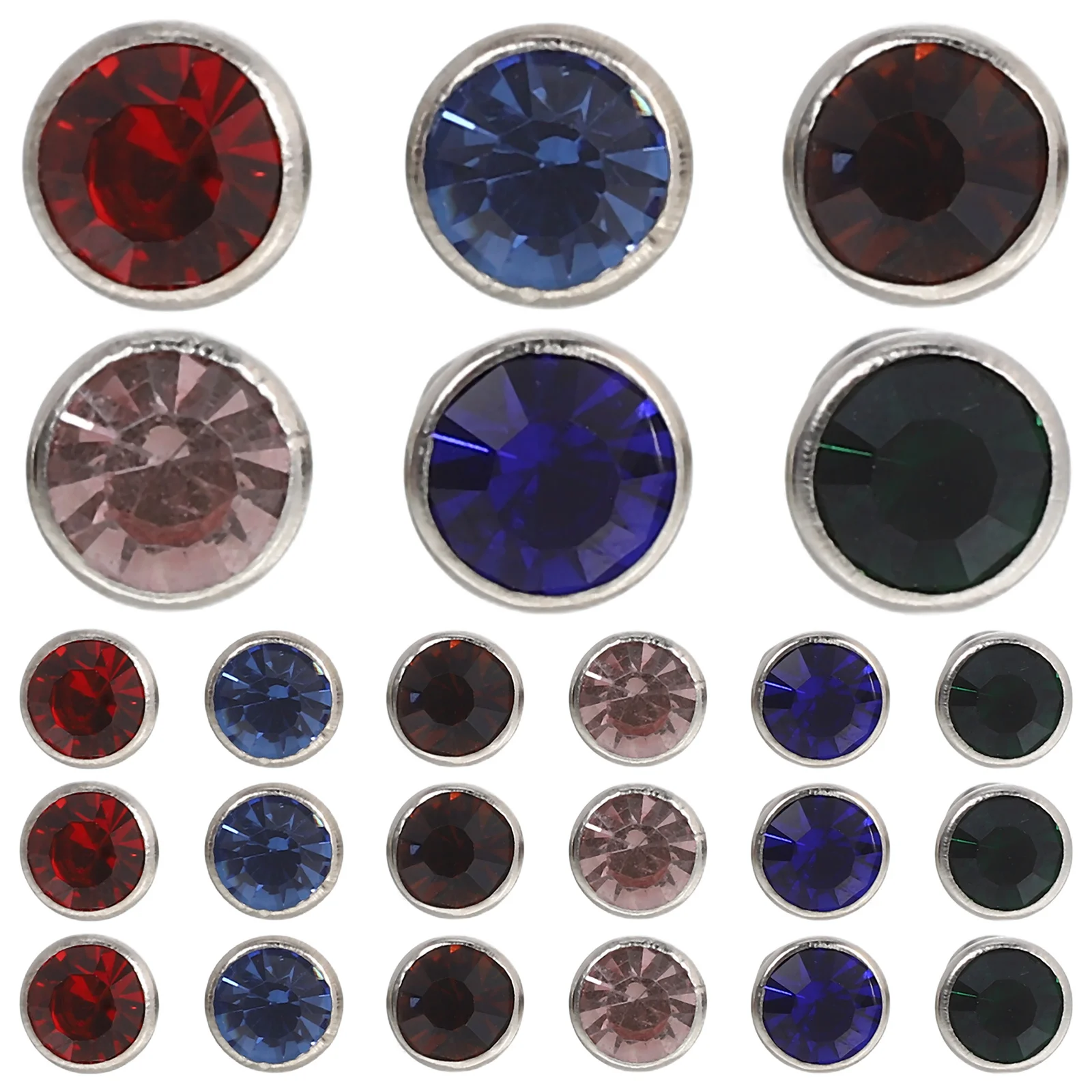 120 قطعة 8 مللي متر كريستال حجر الراين المسامير للحرف الديكور حزام حقيبة طوق بكلاب الملابس Diy تأثير تألق أنيق #1