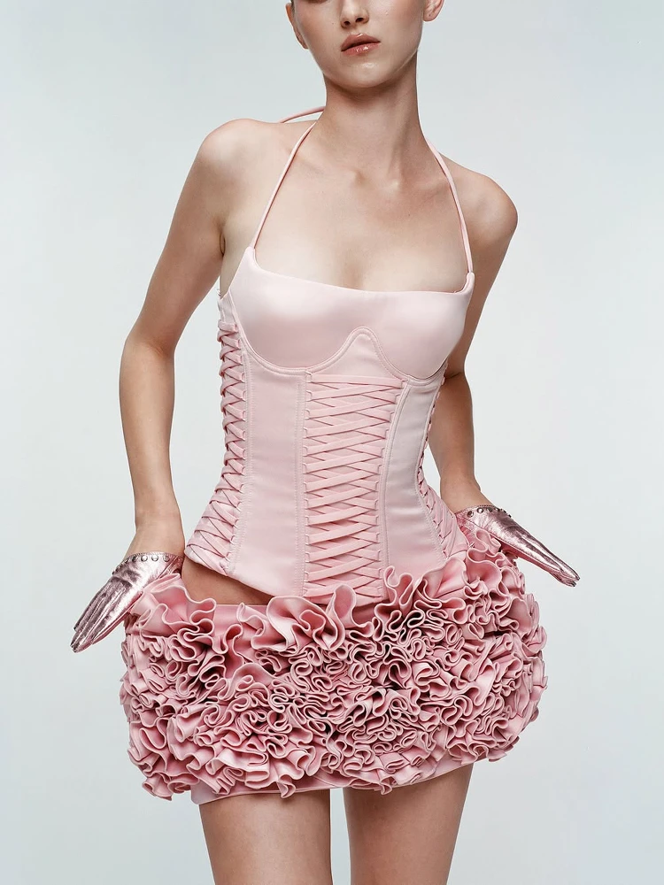 

Amyway Romantic Rose Pure Desire Sle 3D Flower Embellied Fibone Design ter Ne Жилет с ремешком на талии Топ