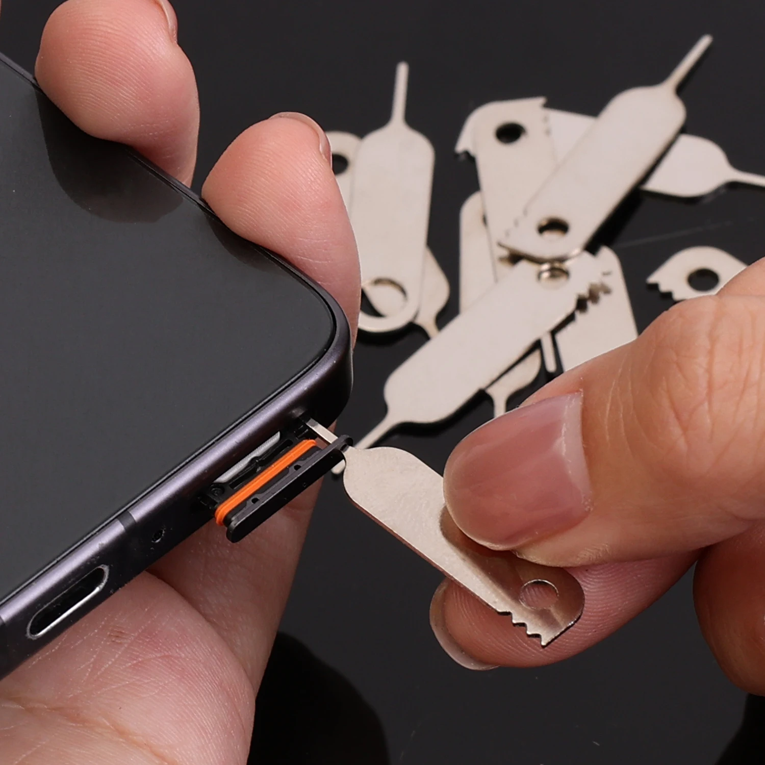 10-50 قطعة بطاقة SIM صينية القاذف إخراج دبابيس المفاتيح للهاتف اللوحي متعددة الوظائف تفريغ حزمة إزالة المعادن بطاقة إبرة أداة #2