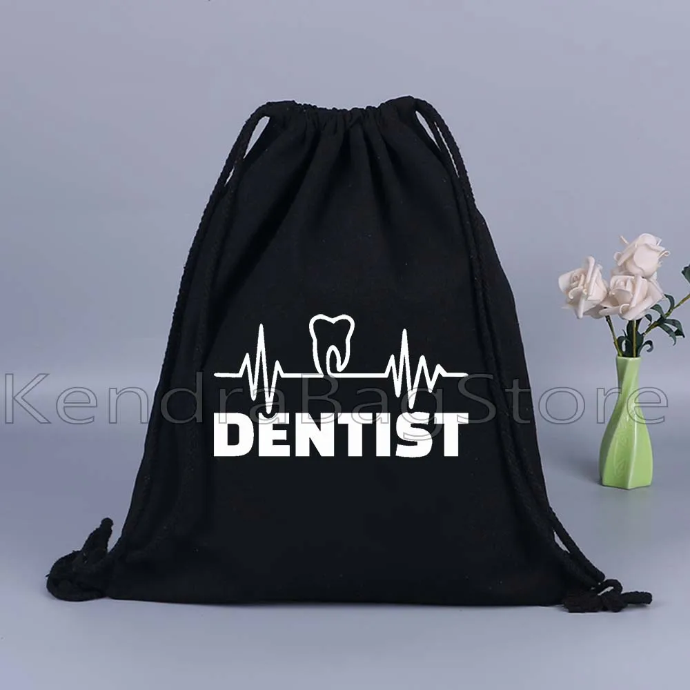 Dentist Dental Teeth Tooth Doctor Cute Dentistry Medic Medicine Funny Gift Drawstring Backpack Bags Sports Sackpack String Bag