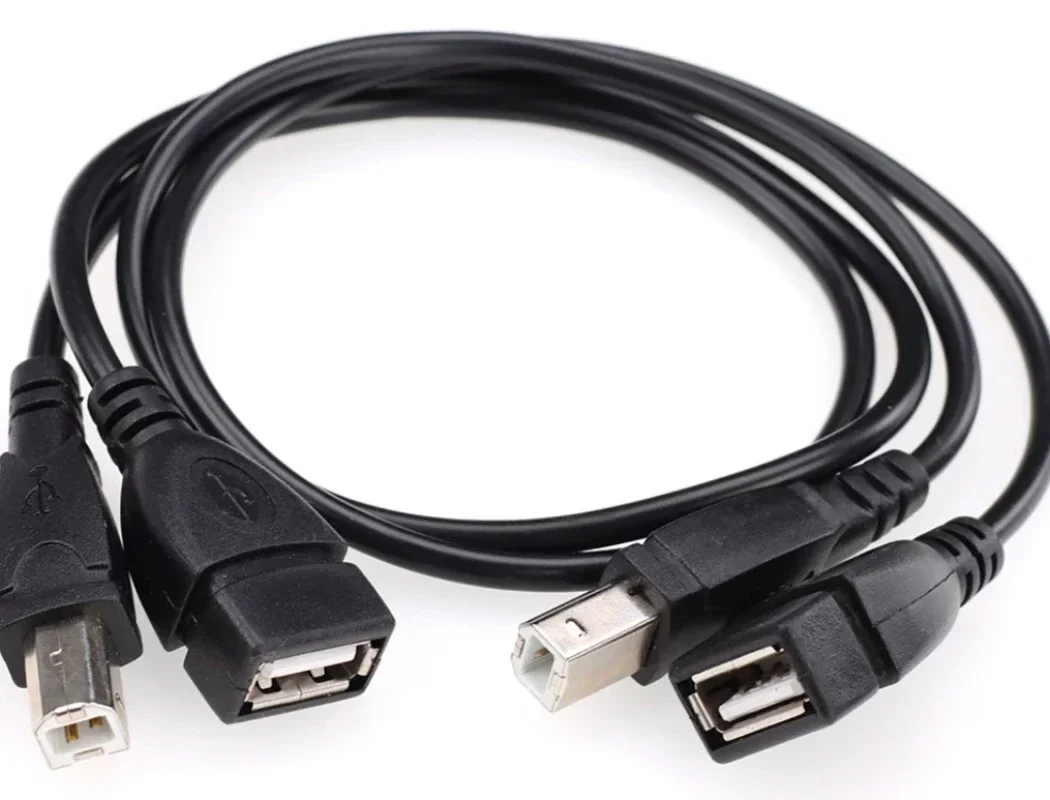 Cavo adattatore prolunga stampante scanner nero da 100 pezzi 50 cm USB 2.0 tipo A femmina a USB B maschio