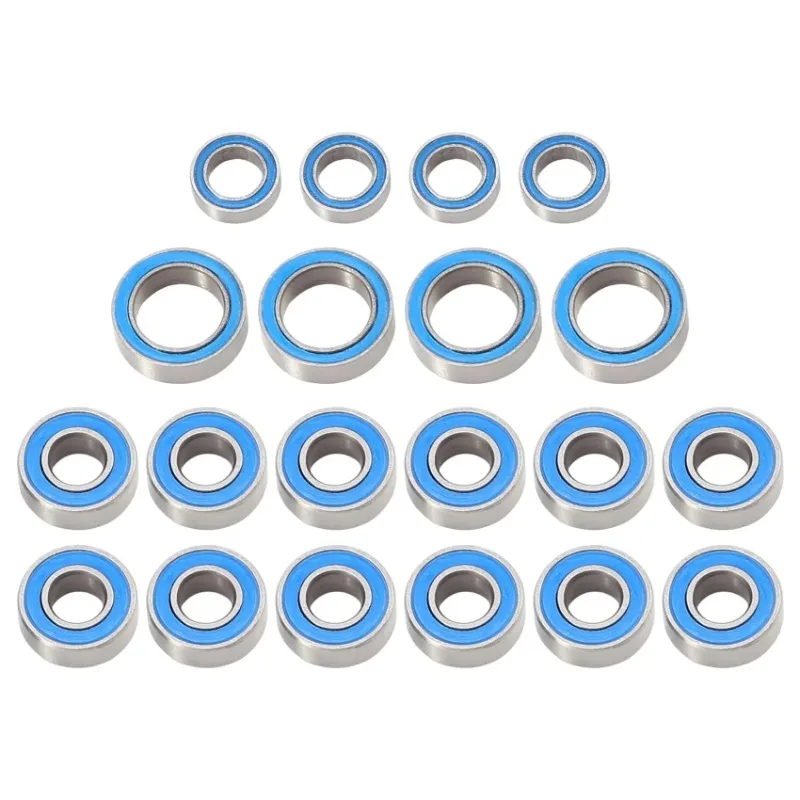 20PCS Rubber Sealed Ball Bearing Kit for Tamiya TT01 TT-01 TT01E TT01D TT02B 1/10 RC Car Upgrades Parts Accessories