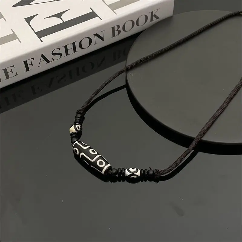 Tibet Nine-Eye Necklace Pendant Tibetan Clavicle Chain Fashion All-Match Original Jewelry Retro Hanging