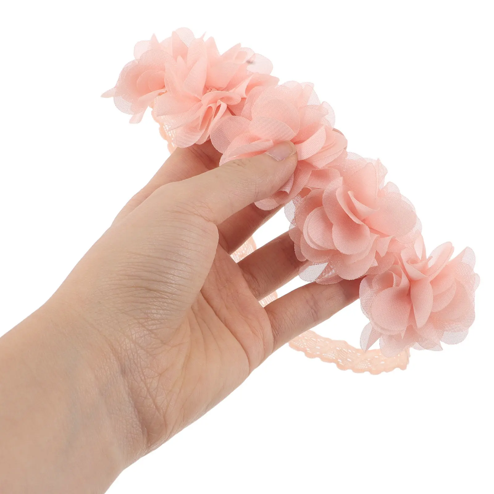 

3Pcs Children's Headbands Handmade Soft Elastic Flower Hair Bands for Newborn Toddlers and Girls Occasion Hair