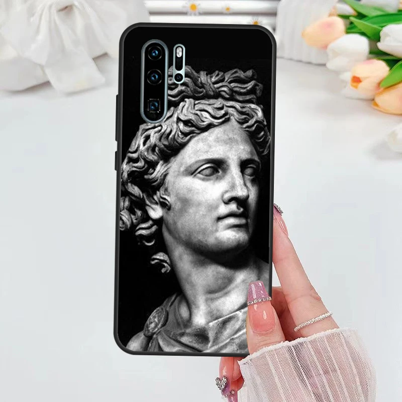 Greek God Statue Face Case For Huawei Nova 9 10 SE 5T 3i 8i 11i Y60 Y61 Y70 Y90 P20 P40 P30 Lite P60 Pro P Smart