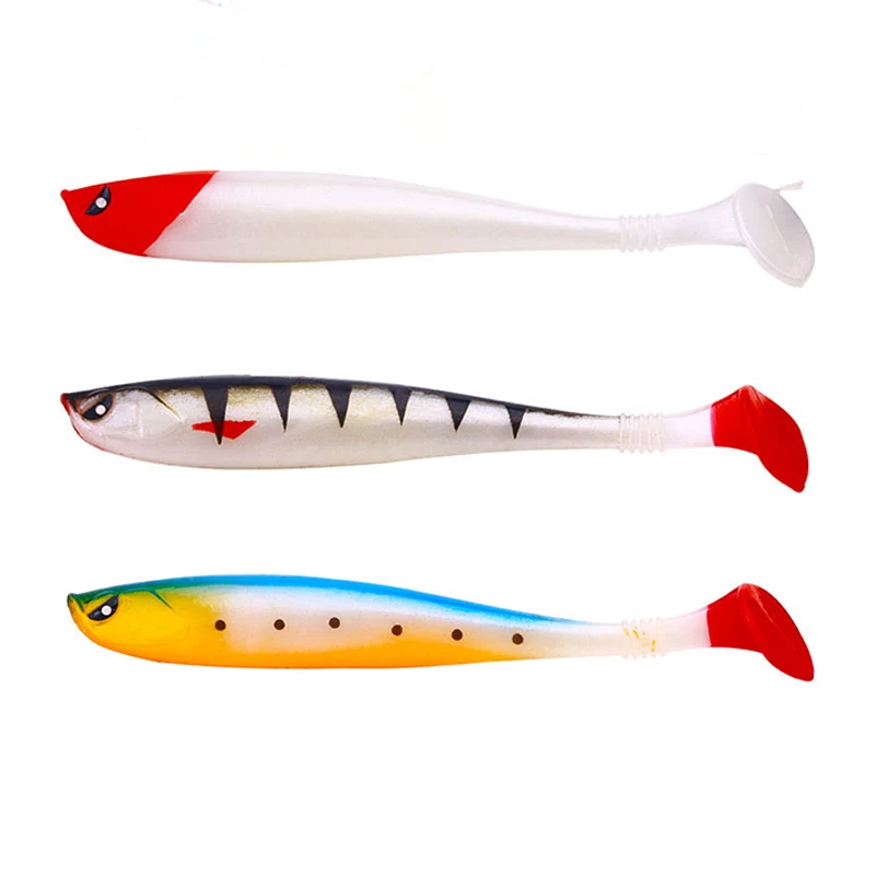 6PCS/SET Creature Baits Fishing Vinyls Soft Bait 9cm/4.1g Fishing Lure Fishing Pike Soft Rubber Bait Fishing Accessories