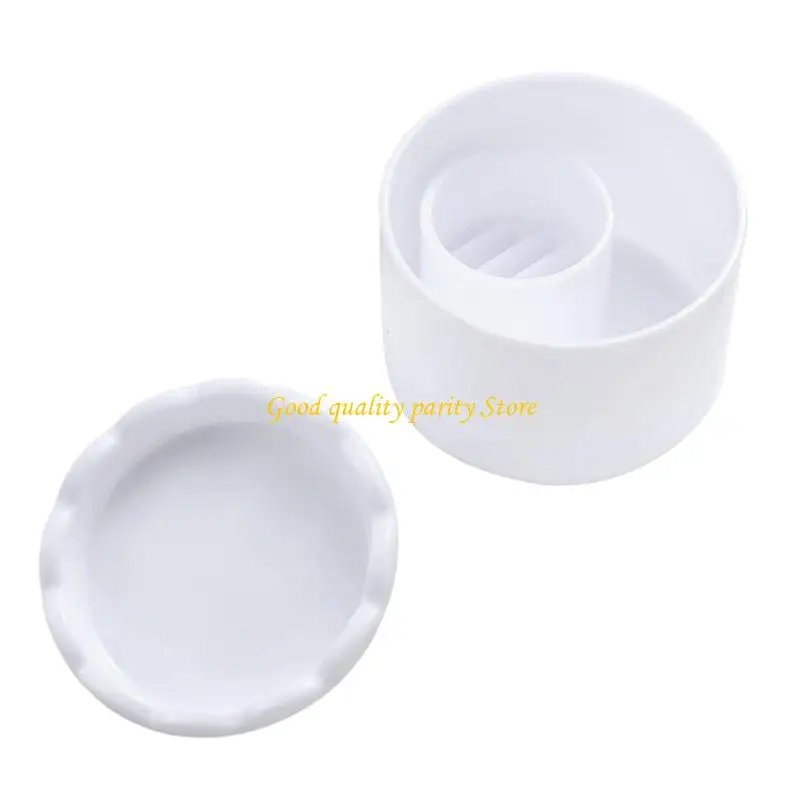 M4YA Kompakte Nagelbürsten-Wartungswerkzeug-Aufbewahrungsbox mit Deckel für Künstler und Techniker