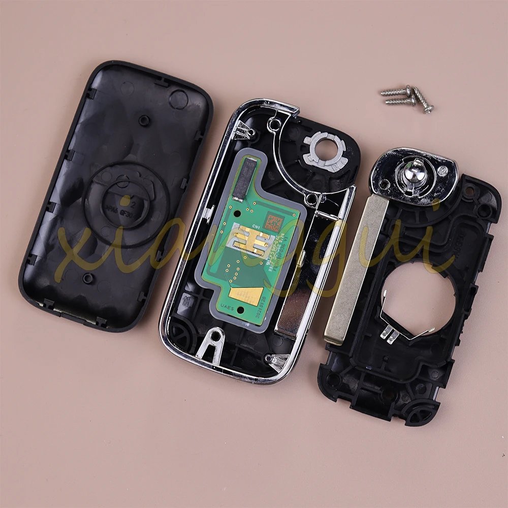 433Mhz FSK ID47 PCF7961X Chip with New Uncut Blade OEM 3-Buttons Flip Folding Remote Car Key Remote Fob for Chevrolet Aveo 2024