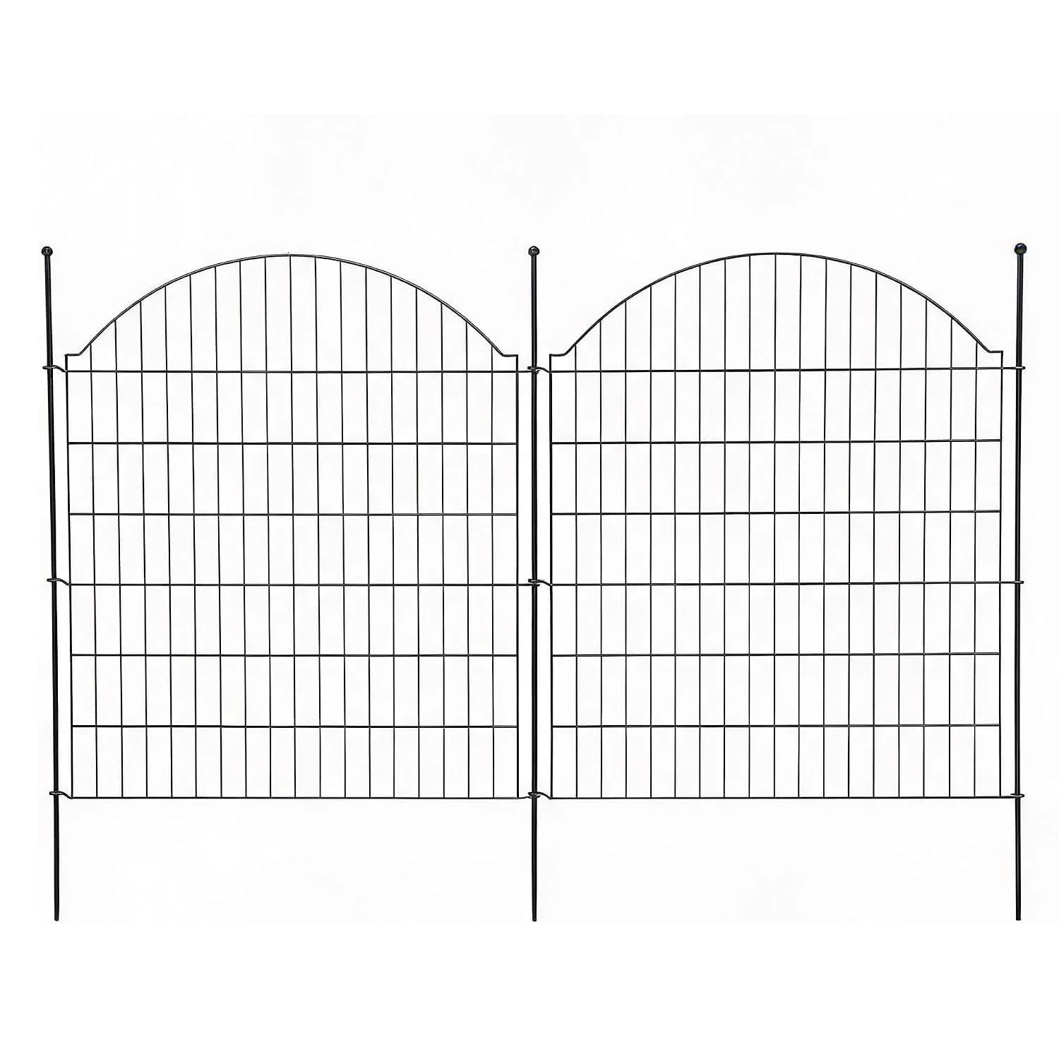 Decorative Garden Fence, 10-Pack Arched Metal No Dig Dog Fence Outdoor for Yard, 32