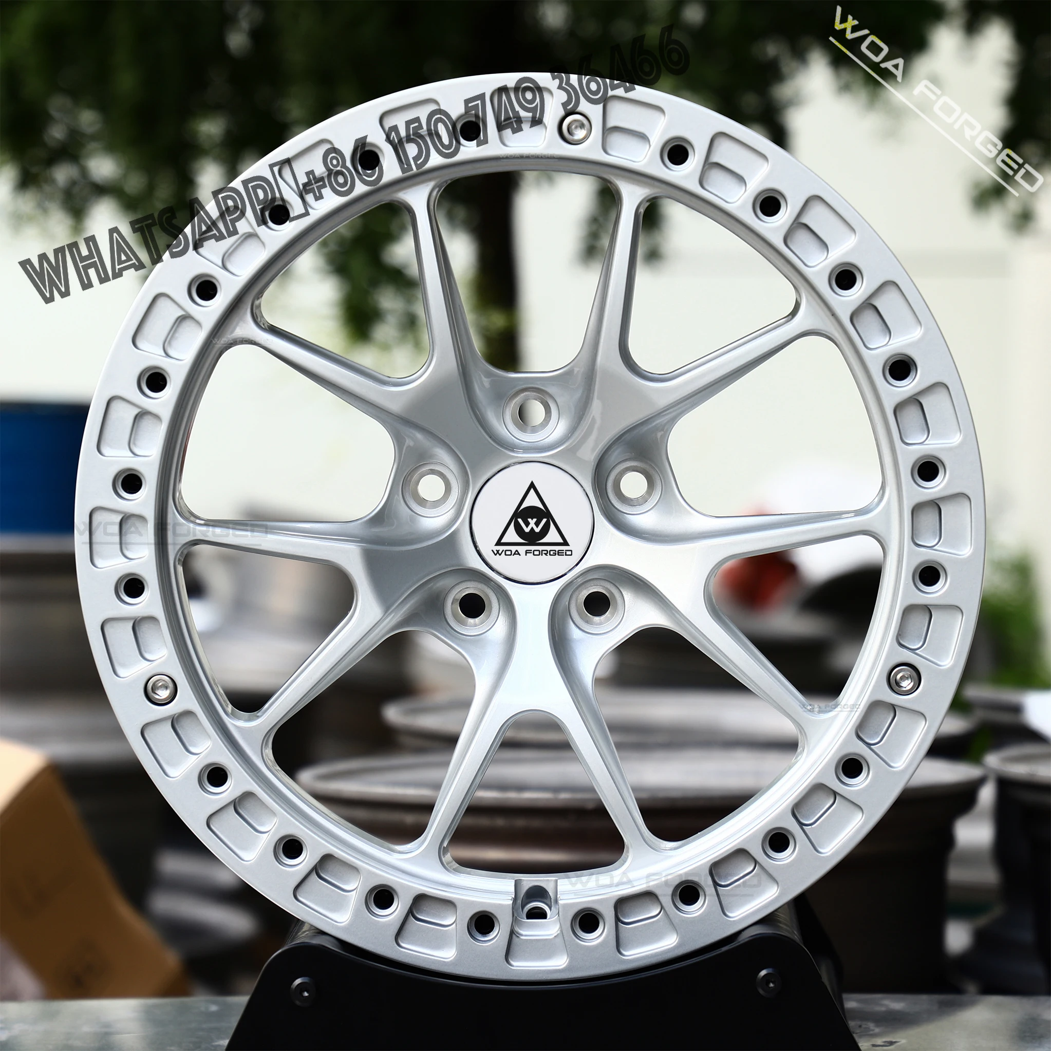 

Beadlock Hyper Silver Custom Forged Car Wheels Polished Chrome Lightweight Sport Recessed 5x120 5x112 5x139.7 Fit 35mm New for