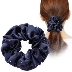 Golden Velvet Fabric Hair Band  Gypsy Large Intestine Ring  French Retro High Elastic Satin  Hair Rope  accesorios mujer