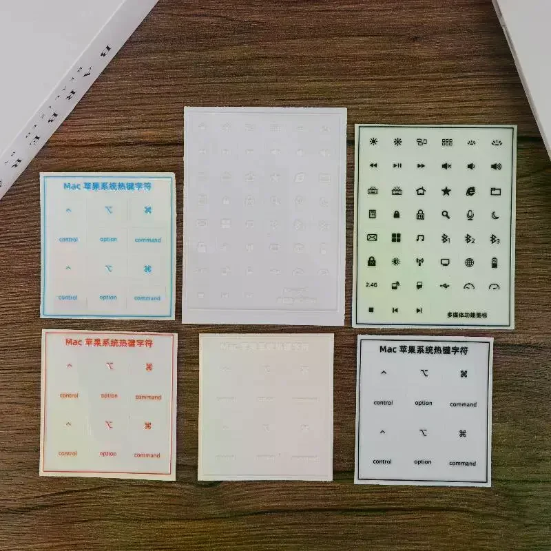 Transfer Sticker Tear-Off Film With Text Os System Hotkey Characters Icon Desktop Computer Keyboard Sticker