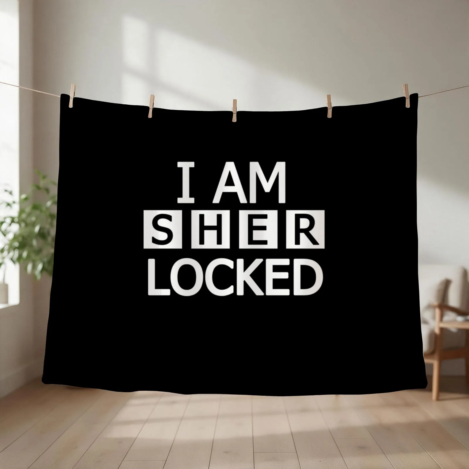 I am ---- locked Throw Blanket Moving anime Personalized Gift halloween Blankets