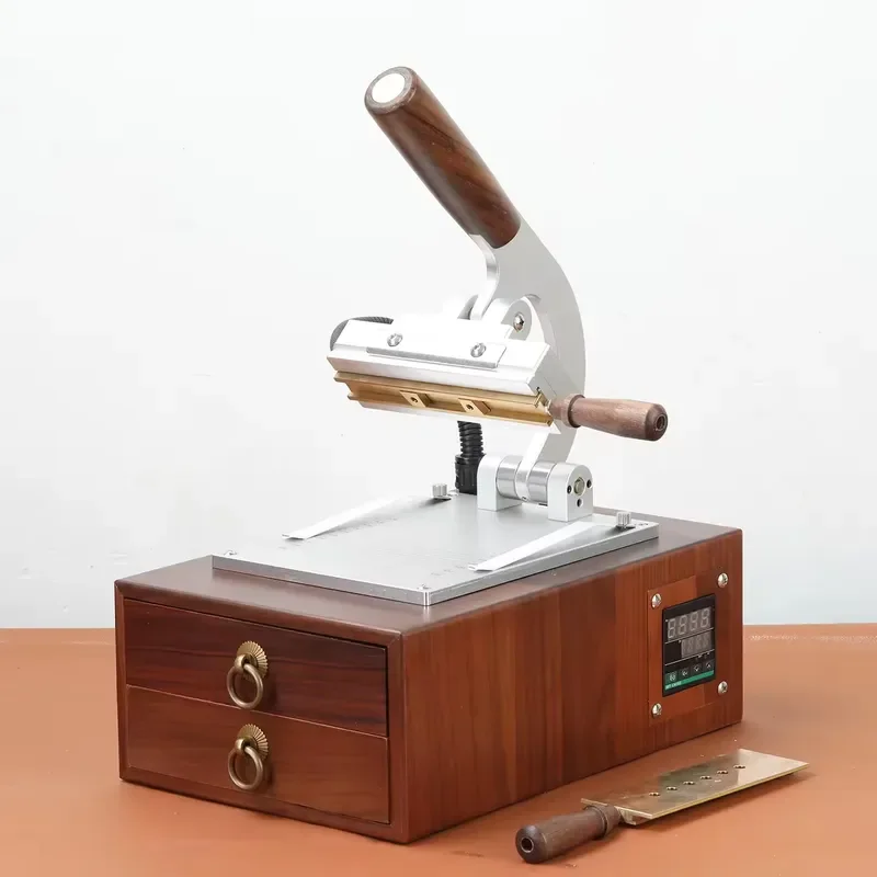 2026 Automatic Embossing Cutting Leather Stamping Machine Motor Alphabet Molds for Hot Press Clothing Labels Wood Paper Tags