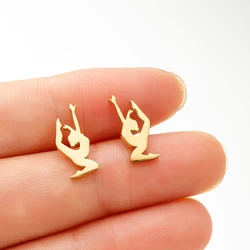 1 Pair Stainless Steel Yoga Stud Earrings For Women Jewelry Party Sport Earrings for Women