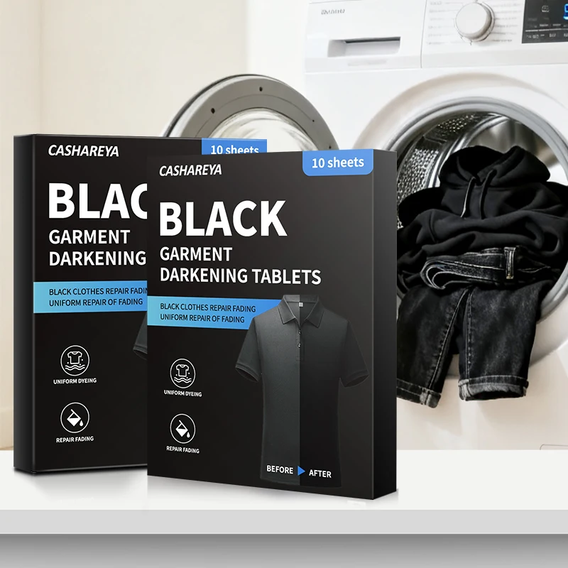Black Laundry Sheet Color Enhancer for Faded Black Clothes Anti-Fading Care Sheet Restores Deep Black Color for Washing Machine