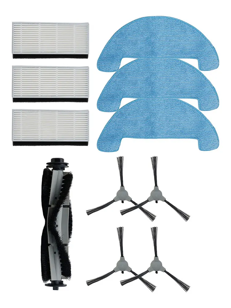 For Venga For VG RVC 3000 Replacement Parts Comprehensive Kit Featuring 4 Side Brushes Rolling Brush Mop Cloths & Filter Kits