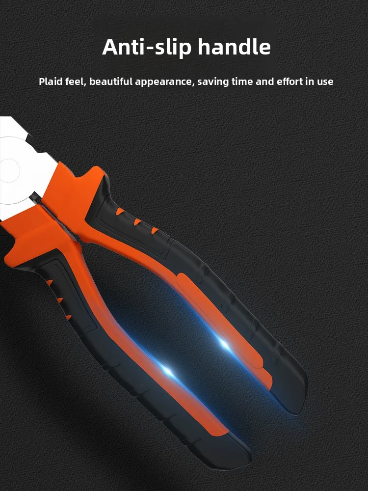 Alicate de fio elétrico, ferramenta multifuncional afiada de grande abertura para corte, torção, agarrar fios de metal, ferramenta industrial resistente