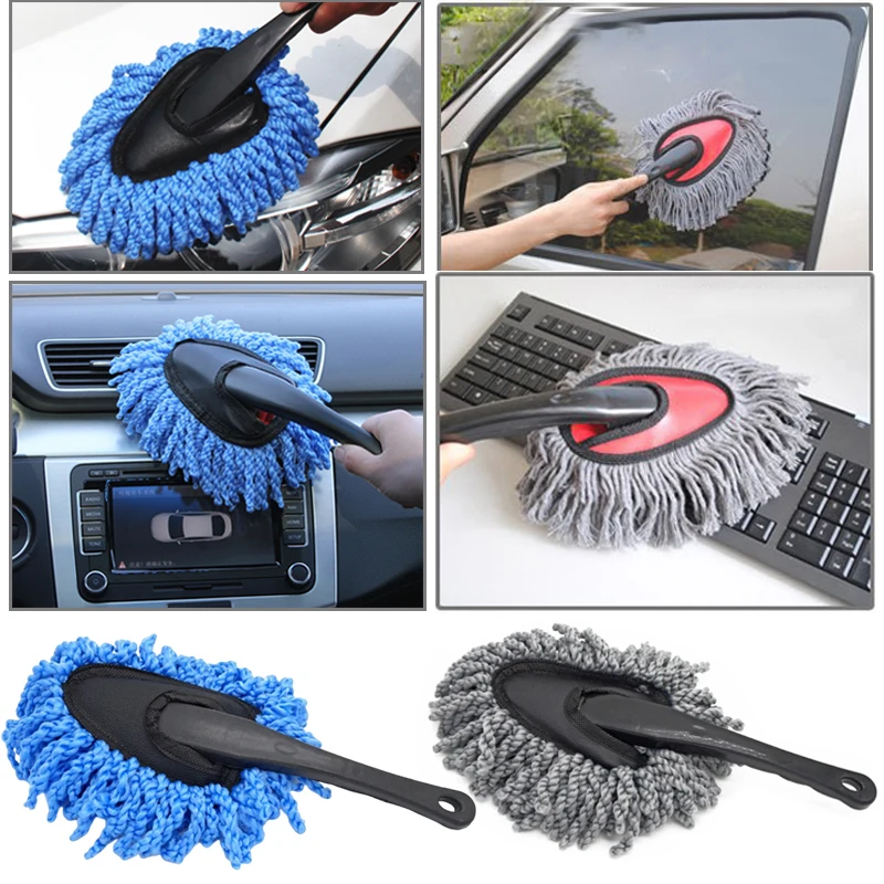 

Multifunctional Car Collector Cleaning Tools Duster Mop Bristles Dust Cleaner Microfiber Auto Exterior Interior Clean Wash Brush