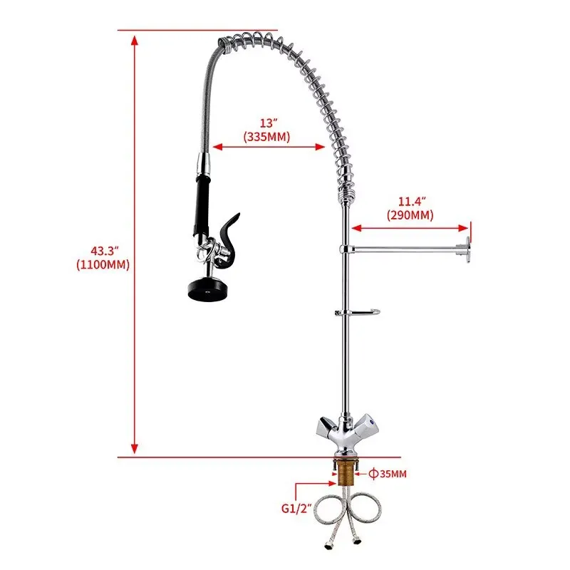Brass Kitchen Sink Booster Shower Multifunctional Single-Hole Cold And Hot Water Pressure-Enhanced Kitchen Faucet for Sink