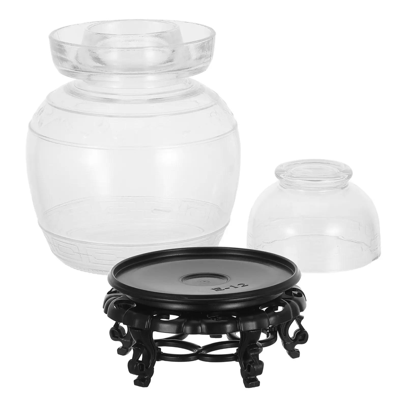 1Set Glass Fermentation Jar 1.5L Traditional Fermenting Crock Kit Seal Airlock Lid Pickle Jar for Kimchi Sauerkraut Kombucha