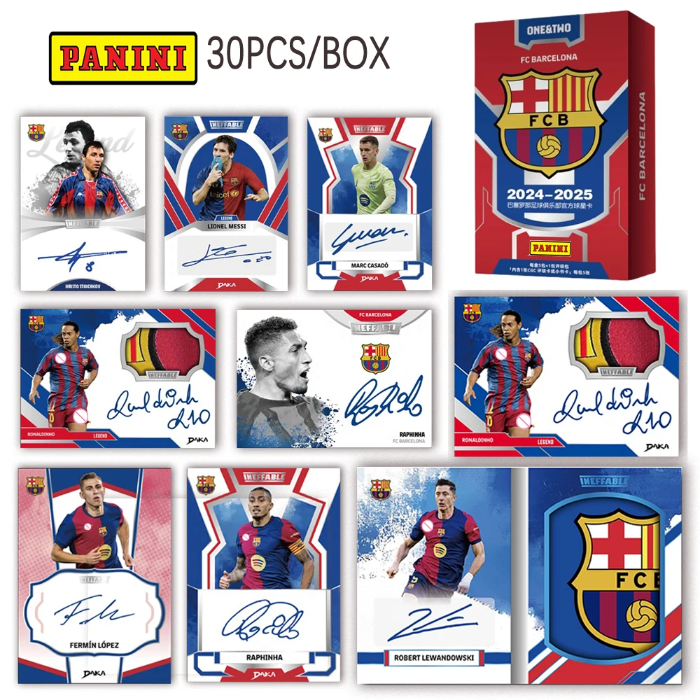 

PANINI 2024, Месси Роналду, Ямало Левандовски, Ривальдо, материал, подпись, коллекционная карта, футбольный подарок на Рождество и день рождения для мальчиков